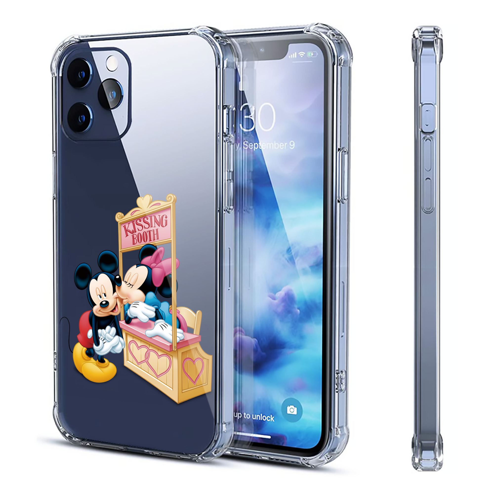 （画像用） ミッキーマウス Mickey Mouse 【iPhone 12シリーズ対応】透明スマホケース（クリアソフトケース）